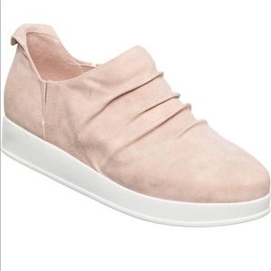 Antelope ruched suede slip on sneakers